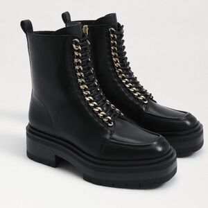Sam Edelman WOMEN LOVRIN PLATFORM COMBAT BOOT black  size 6.5 NEW $200